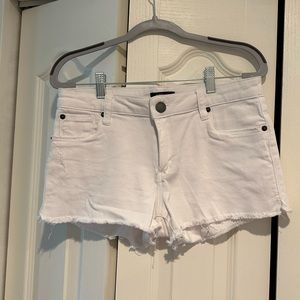 STSblue white denim shorts with frayed bottom
